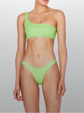 Triangl Swimwear Melrose green one shoulder swimsuit